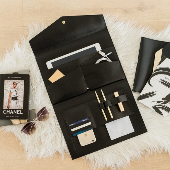 New Vegan Leather Portfolio Clutch - Picture 9 of 9